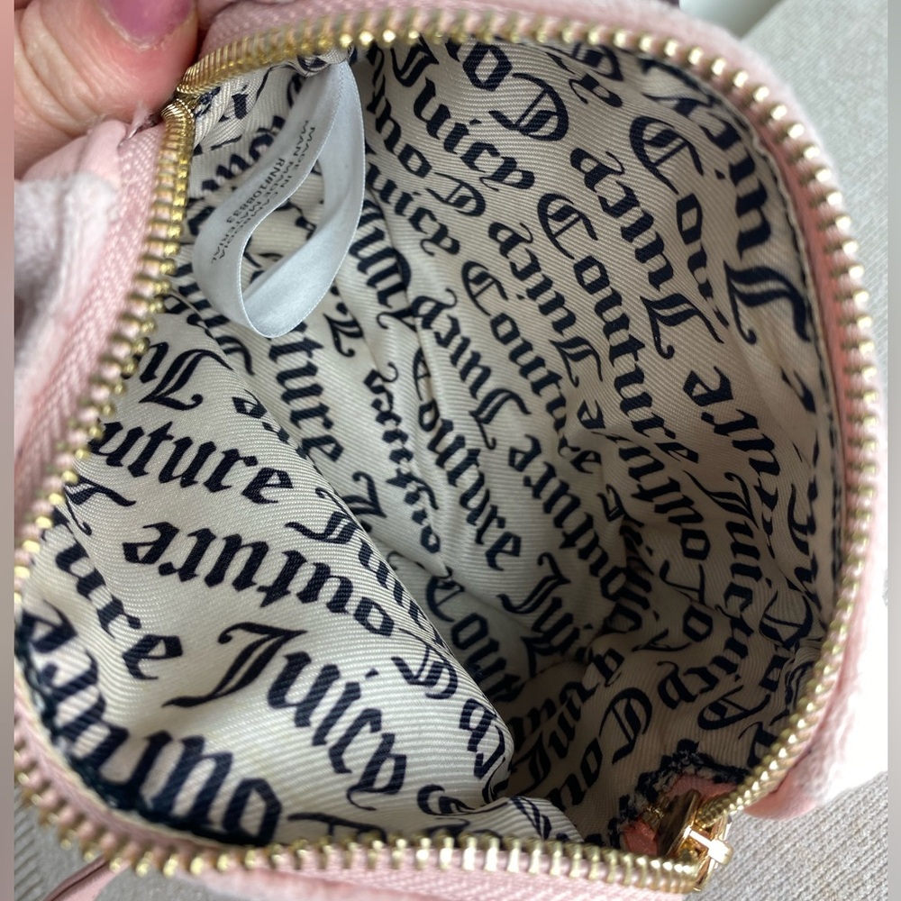 Juicy Couture Velour Blush Baby Pink Micro Bag / Purse - Picture 7 of 11